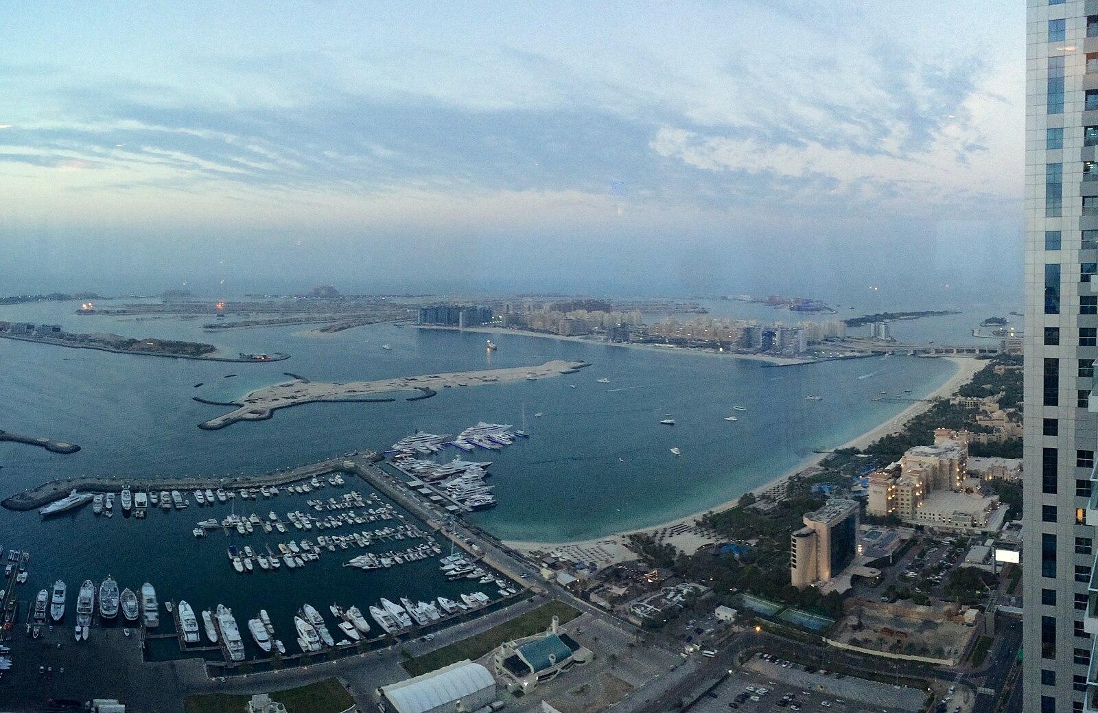 Palm Jumeirah from Dubai Marina