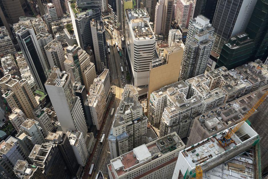 Aerial View of City Buildings