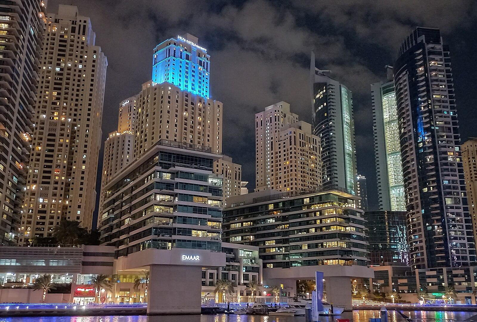 A night at the Dubai Marina