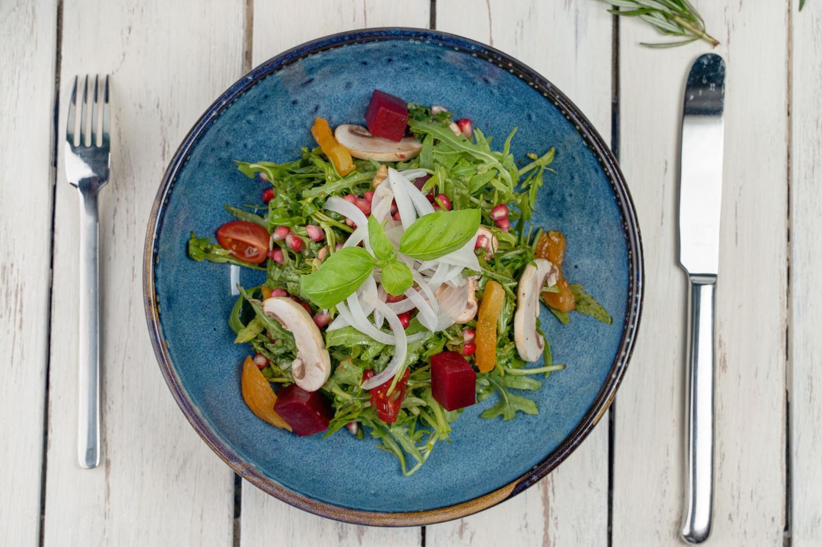 Close Up Shot of a Vegetable Salad in a Bowl