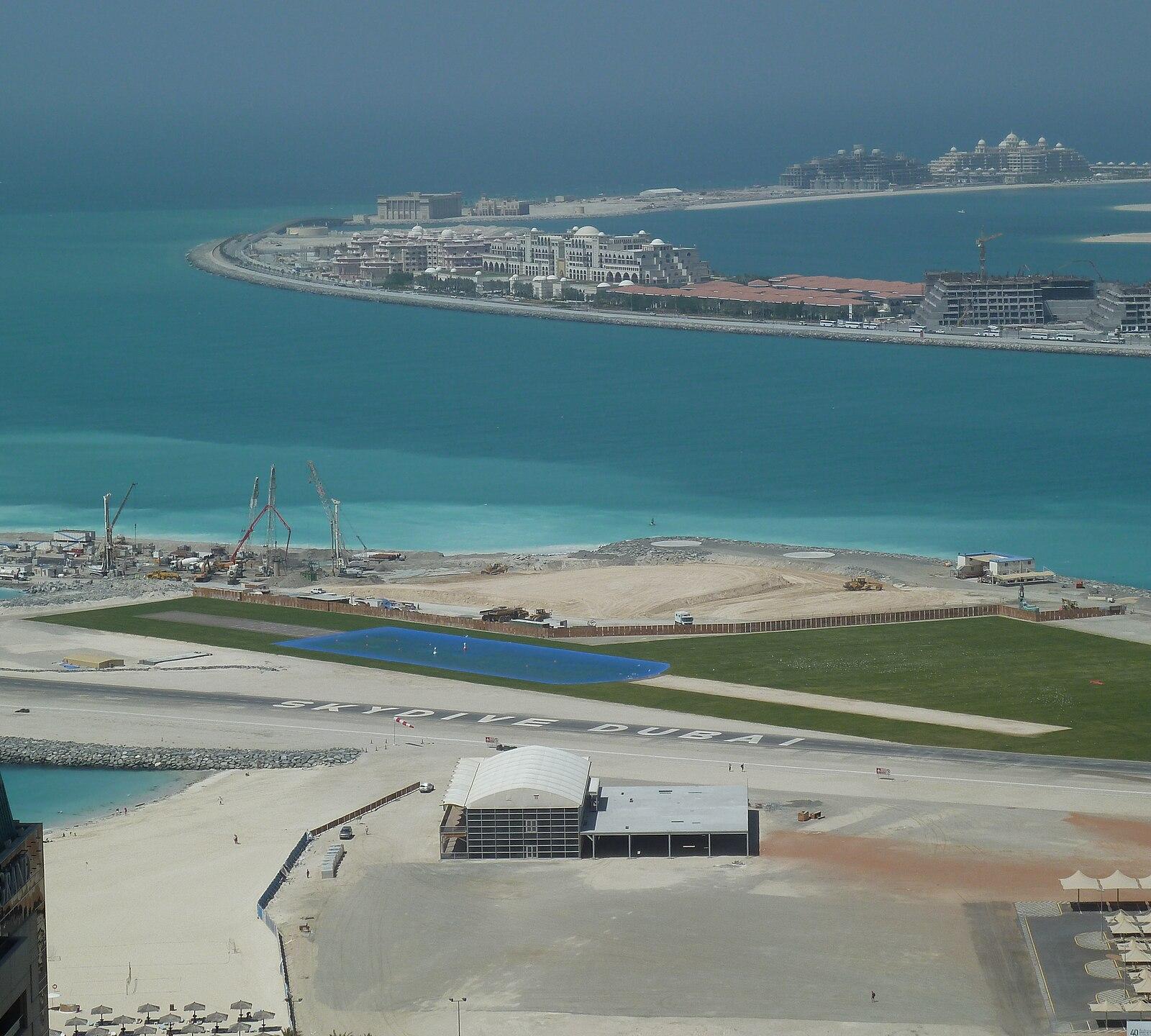 Palm Jumeirah View of Crescent Island Detail Dubai 10 March 2012